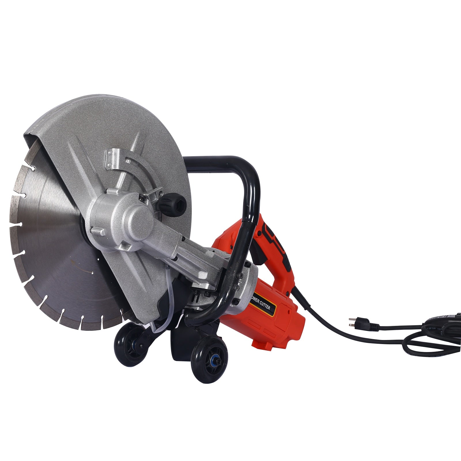 Tatayosi Electric 14 Inches Cut Off Saw Wet/Dry Concrete Saw Cutter Guide Roller with Water Line Attachment 3000w with blade