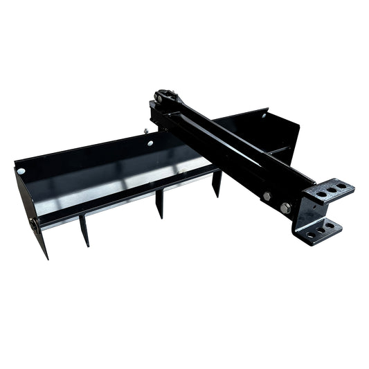 FIELD TUFF  38 Inch Sleeve Hitch Tow Behind Scraper for Garden and Yard  Black