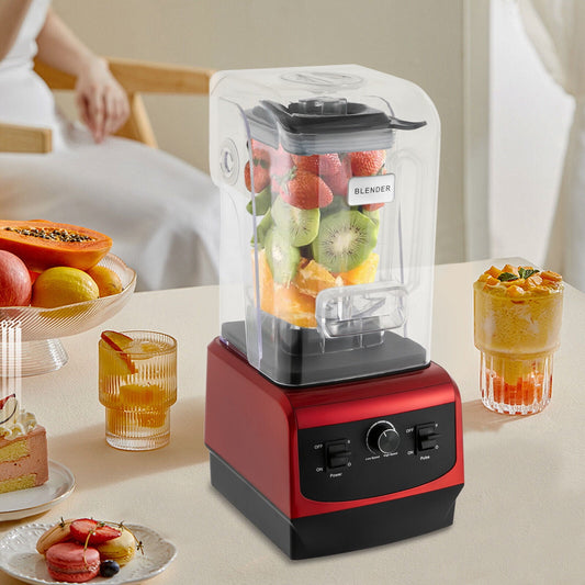74.4oz Commercial Blenders Soundproof & Quiet Stainless Steel Smoothie Juicers