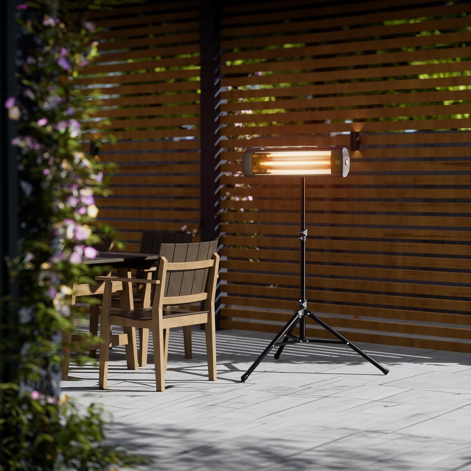 1500W Hanging Electric Heater with Adjustable Heat Levels, Remote Control & LED Light, For Indoor or Covered Outdoor Use – Model COH40004