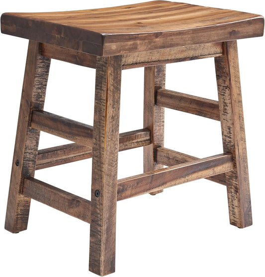 Alaterre Furniture Durango 20-Inch Tall Industrial Wood Dining Stool - Table or Extra Seat - Unique Rustic Industrial Style and Comfort - Farmhouse, Solid Wood Furniture
