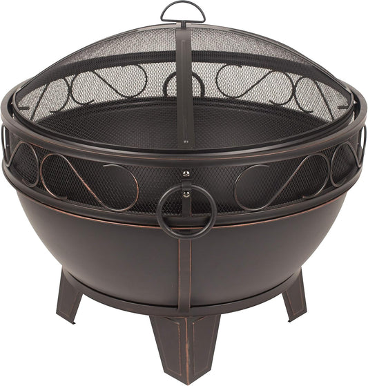 GHP Group OFW295R Bellora fire Pit, Rubbed Bronze