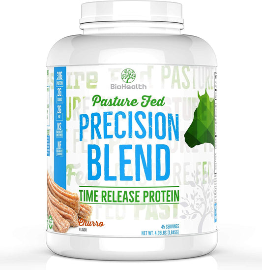 Precision Blend Churro (4 lb) | 31g Time Released Whey Protein Blend | Non-GMO | Sugar Free | 45 Servings