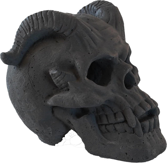 Fire Pit Skull Refractory Materials Fireproof Imitated Human Skull Decoration Gas Log for Indoors Outdoors Campfire,Fireplace, Halloween Party Decor, 1 Pack-Goat