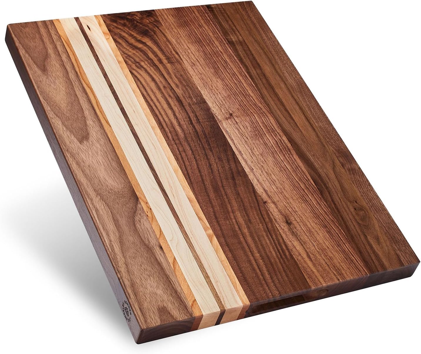 Sonder Los Angeles, Large Walnut/Cherry/Maple Wood Cutting Board for Kitchen, Charcuterie Wooden Board, Sorting Compartment, Reversible 17x13x1.1 in (Gift Box Included)