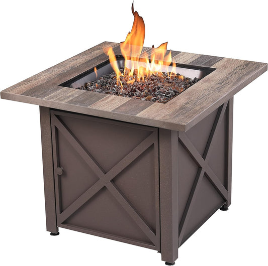 Endless Summer GAD15264SP 30-in W 50000-BTU Brown Tabletop Steel Propane Gas Fire Table