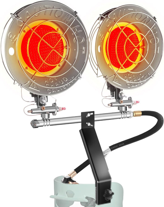 Propane Heater Indoor Outdoor, 30000 BTU Portable Natural Gas Heater with Tip-Over Protection for Patio, Camping, Ice Fishing, Garage, RV, Shed, Hunting, Emergency Power Outage