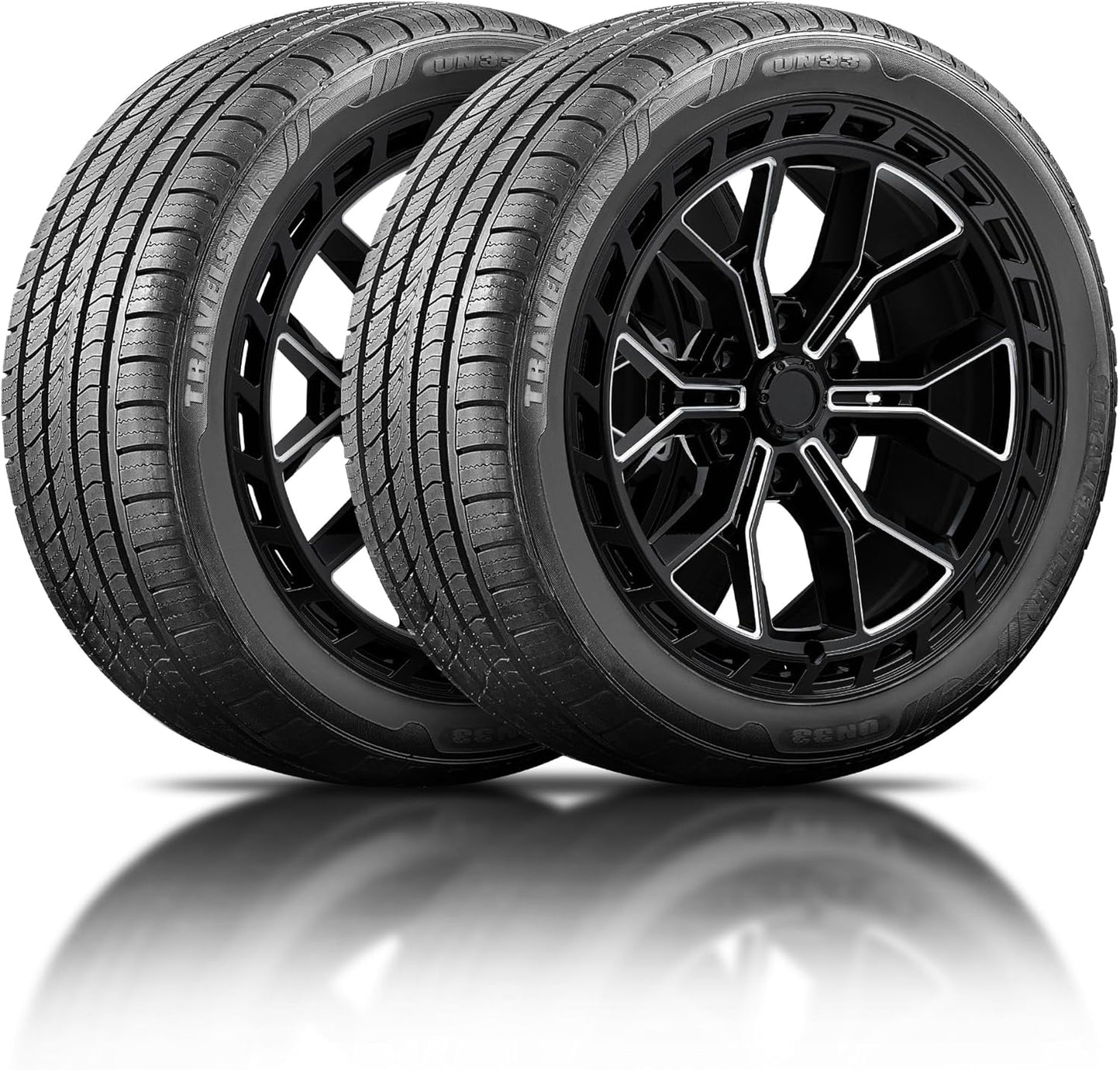 Set of 2 Travelstar UN33 225\/40R18 92W XL High Performance All Season Passenger Tire 225\/40\/18 HP Radial Mud Snow Car Tires (Tire Only)