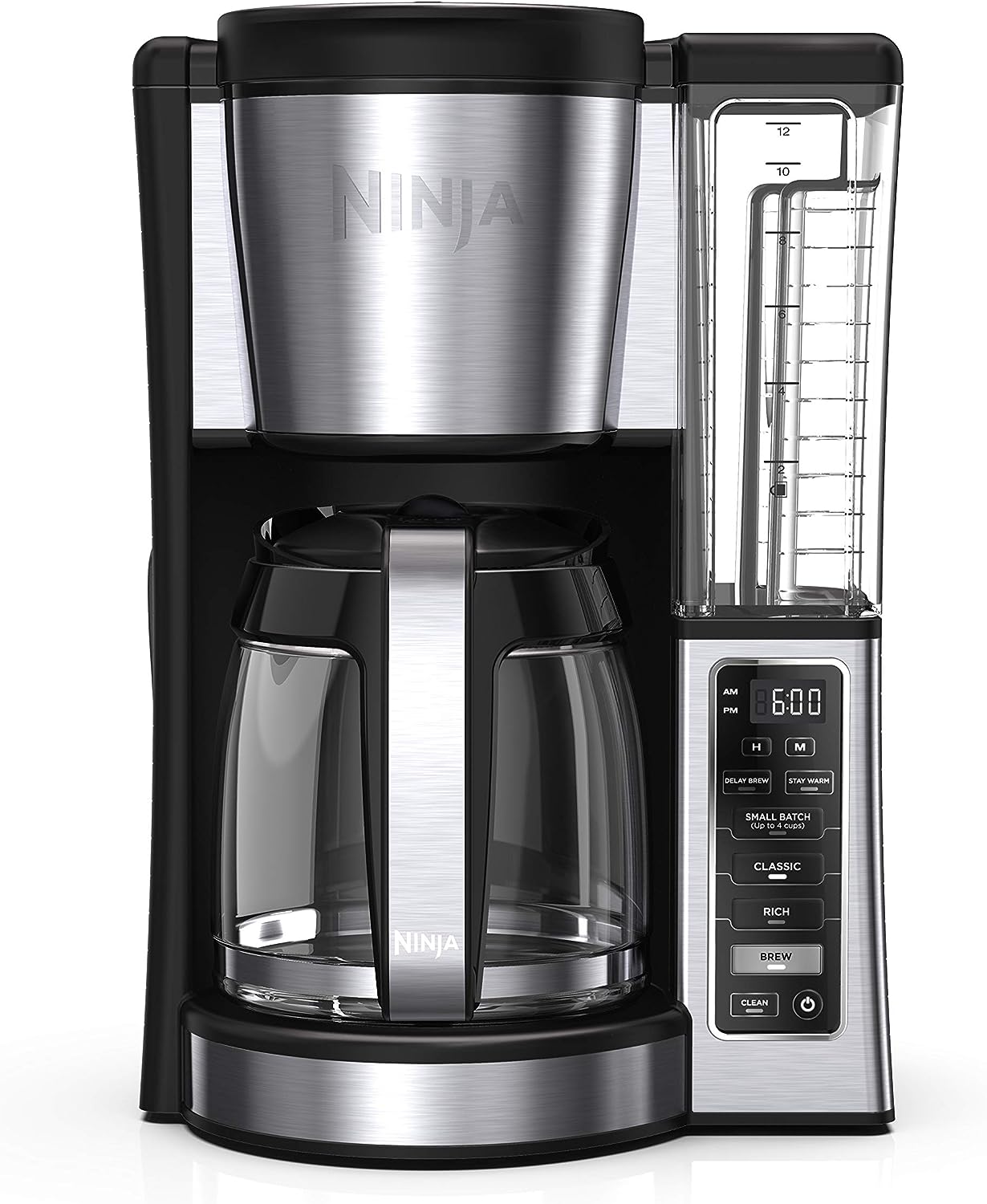Ninja 12-Cup Programmable Brewer CE251 Coffee Maker, 60 oz, Black\/Stainless Steel (Renewed)