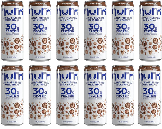 Nurri 30g Protein Milk Chocolate Shake, 11 Fluid Ounce (Pack of 12)