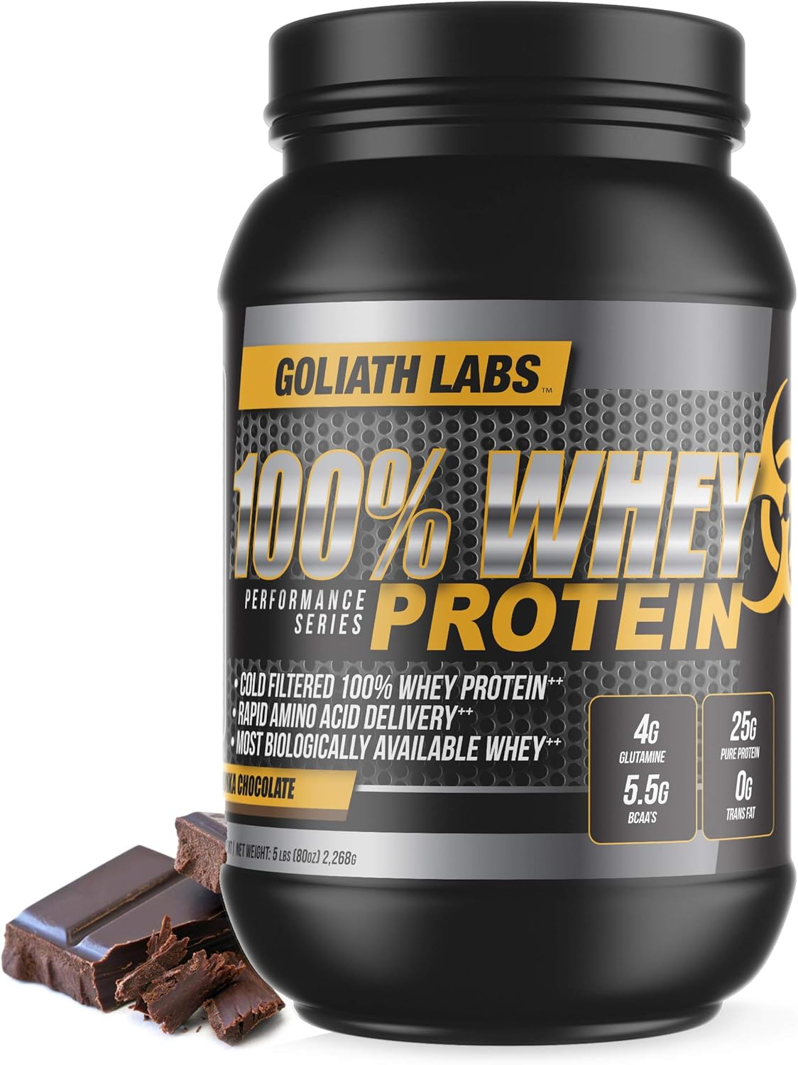 Goliath Labs ⧫ 100% Whey Protein Powder 5 lb (Chocolate)