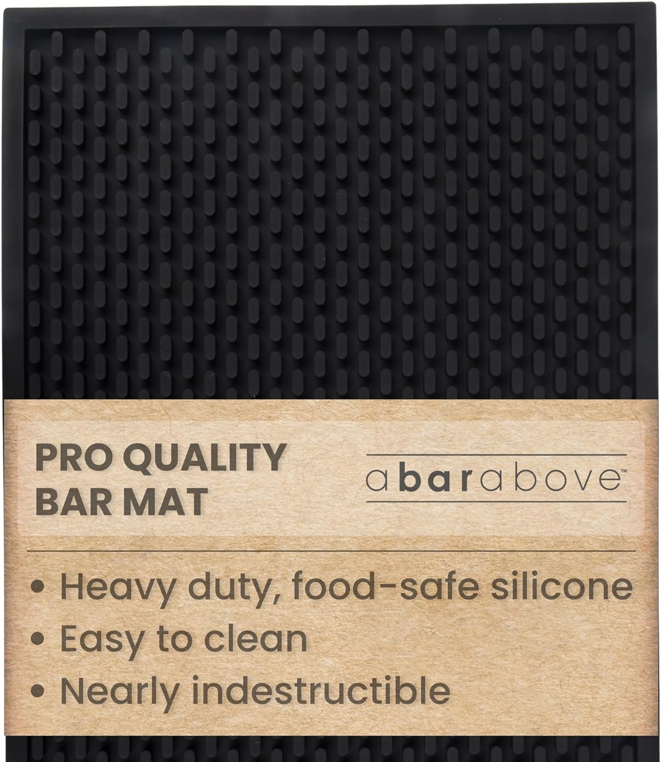 Premium A Bar Above Heavy Duty Bar Mat, Food Safe Silicone Mat, Mats for Bartending and Coffee, Commercial Strength Bartender Accessories, Dish Drying Mats for Kitchen Counter, Barista Accessories