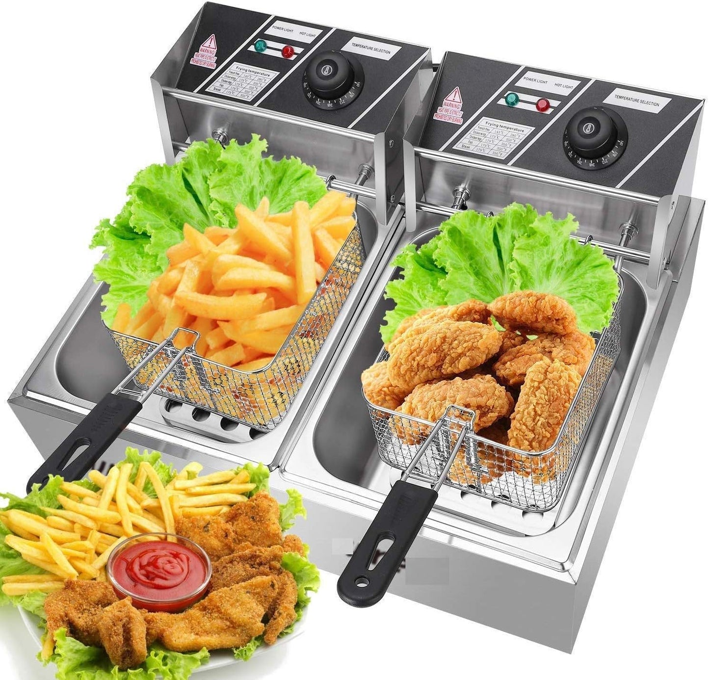 Electric DEEP Fryer Double Tank 6+6 LTRS