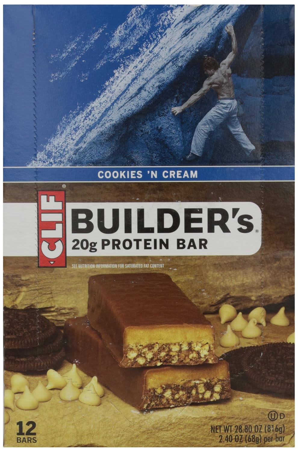 Clif, Builder's Cookies & Cream, 2.4Oz