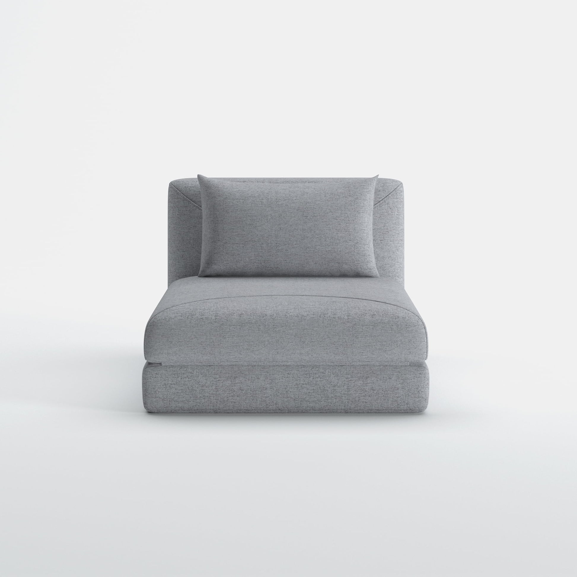 A&D Home Santa Futon Convertible Chair, Light Gray