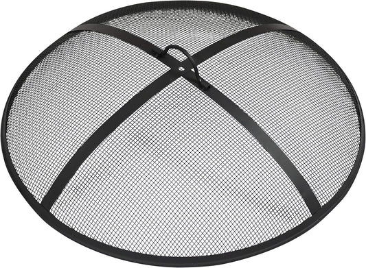 Sunnydaze Heavy-Duty Steel Mesh Fire Pit Screen - Fire Pit Spark Screen with Handle - 40-Inch Diameter
