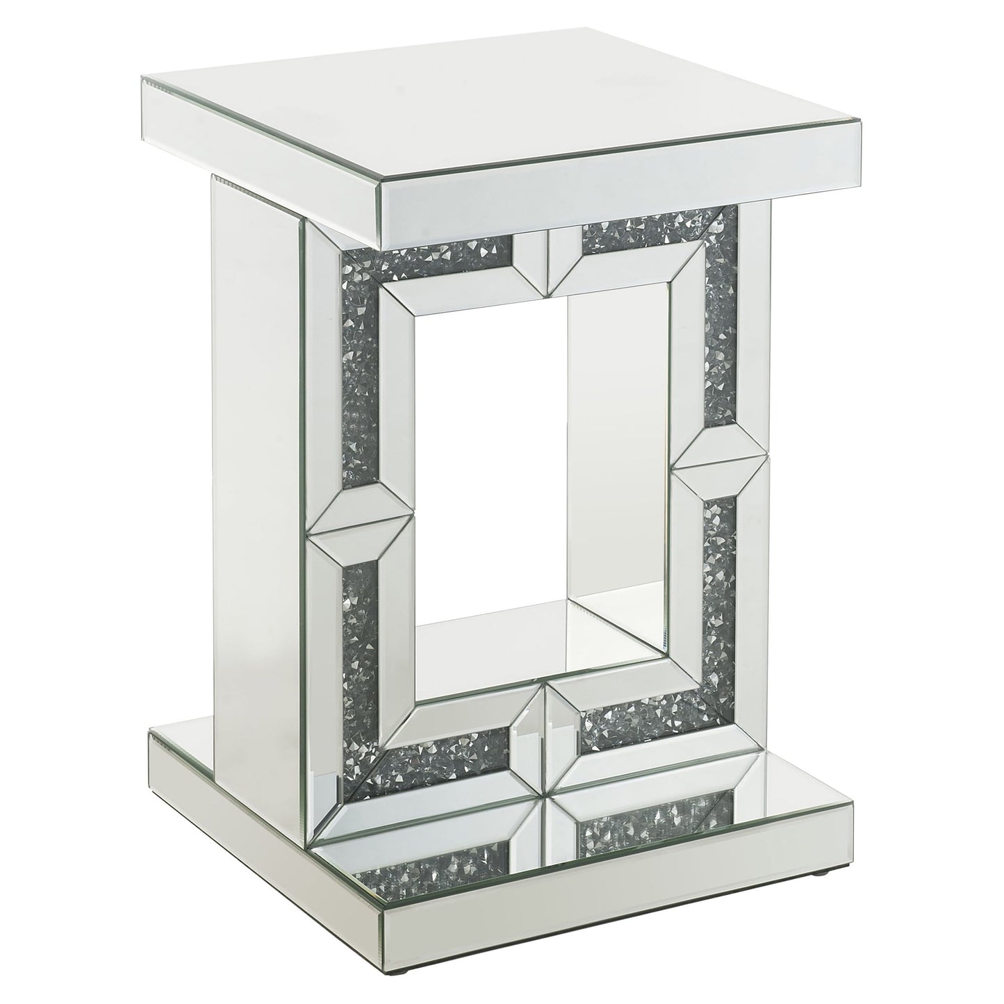 Acme Noralie Square Accent Table in Mirrored