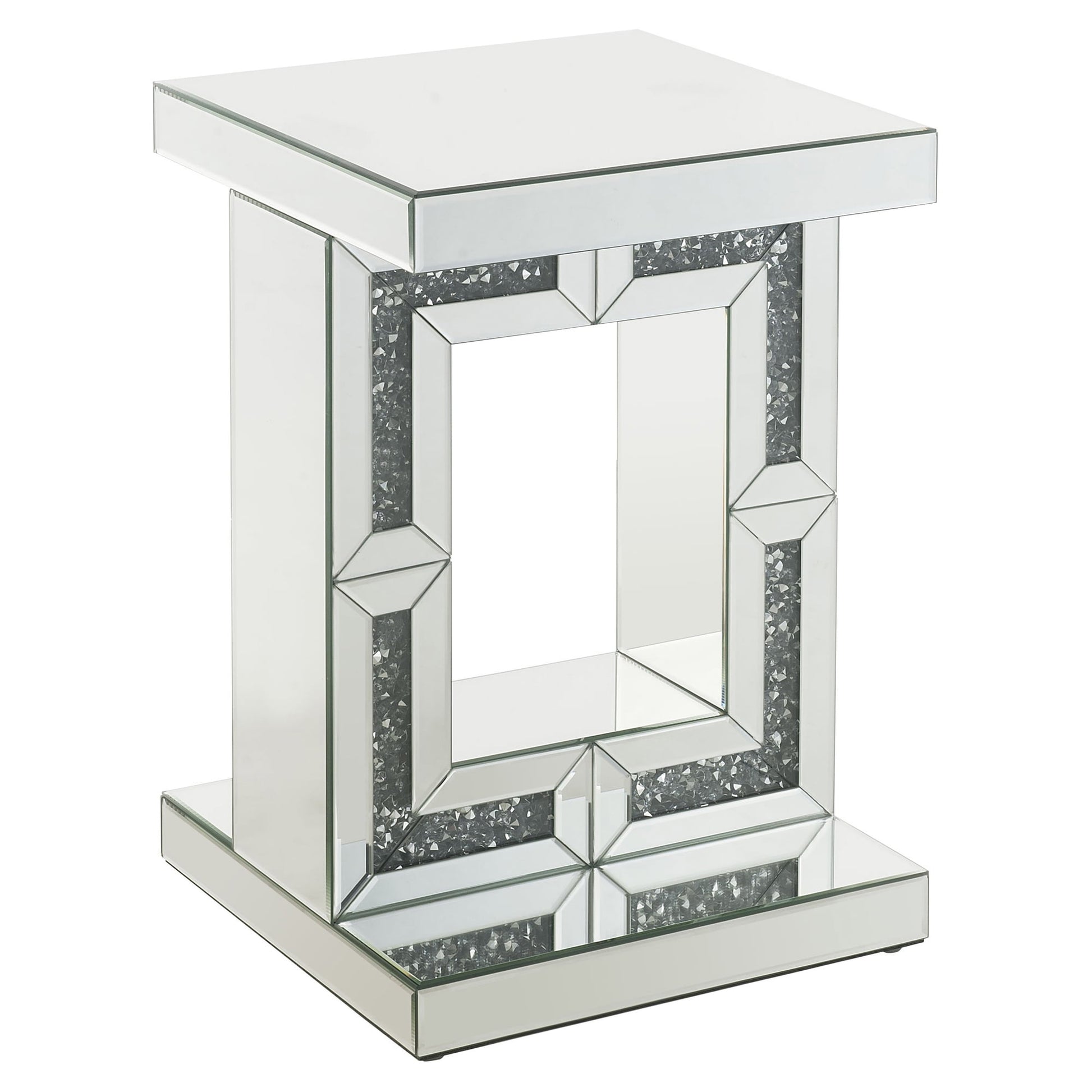 Acme Noralie Square Accent Table in Mirrored