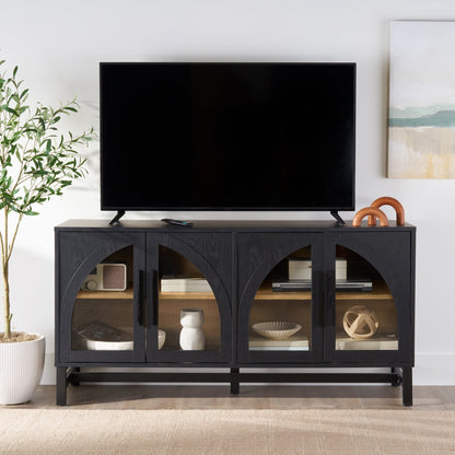 Better Homes & Gardens Juliet Arc TV Stand for TVs up to 65",  Light Honey Finish