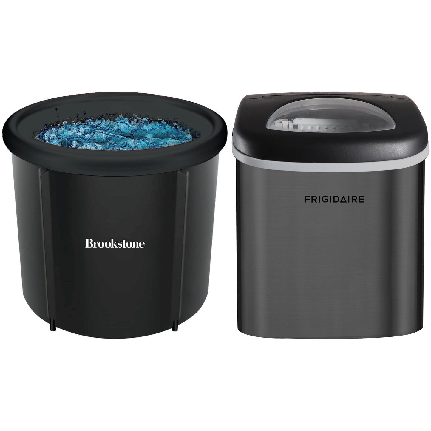 Brookstone Cold Plunge Ice Bath + Frigidaire Ice Maker
