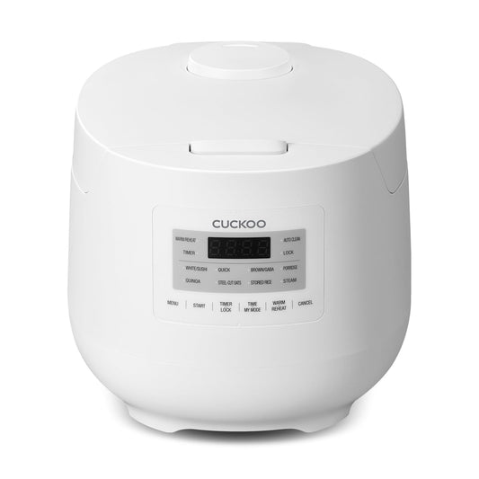 CUCKOO Rice Cooker 12 Cups Cooked Warmer with Nonstick Pot 11 Menu Options and Micom Fuzzy Logic Tech with Auto Clean Feature in White (CR-0641F)