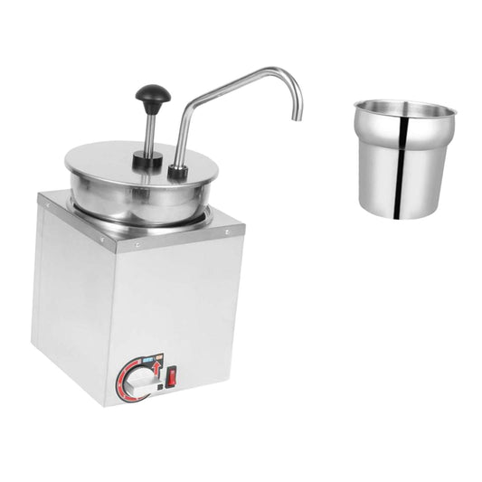 CarpNettore Cheese Dispenser 4L Hot Fudge Warmer for Peanut Butter Hot Chocolate Caramel
