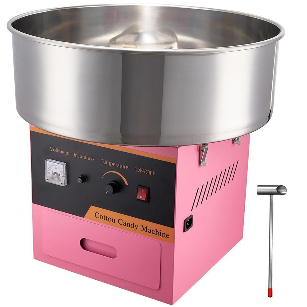 Choco Moon 1000W Electric Candy Floss Maker, Premium Stainless Steel Bowl, Complete Kit with Scoop & Drawer, Ideal for Kids' Birthday, Family Gatherings, Pink Design