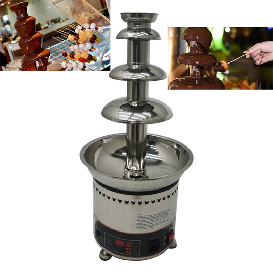Chocolate Waterfall Fountain Four Storys Digital Display Button Wedding Birthday Party 110V 150W