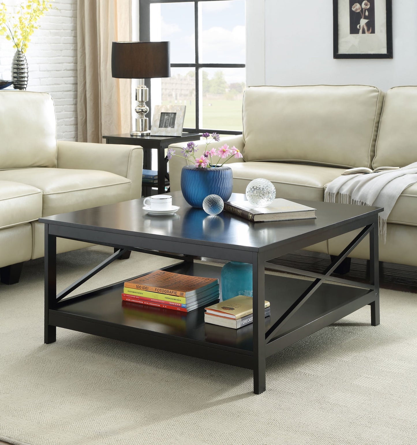 Convenience Concepts Oxford 36" Square Coffee Table, Espresso