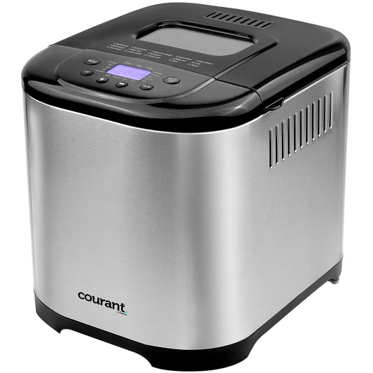 Courant Automatic Bread Maker 2 lb – Stainless Steel, 15 Pre-Programmable Cycles