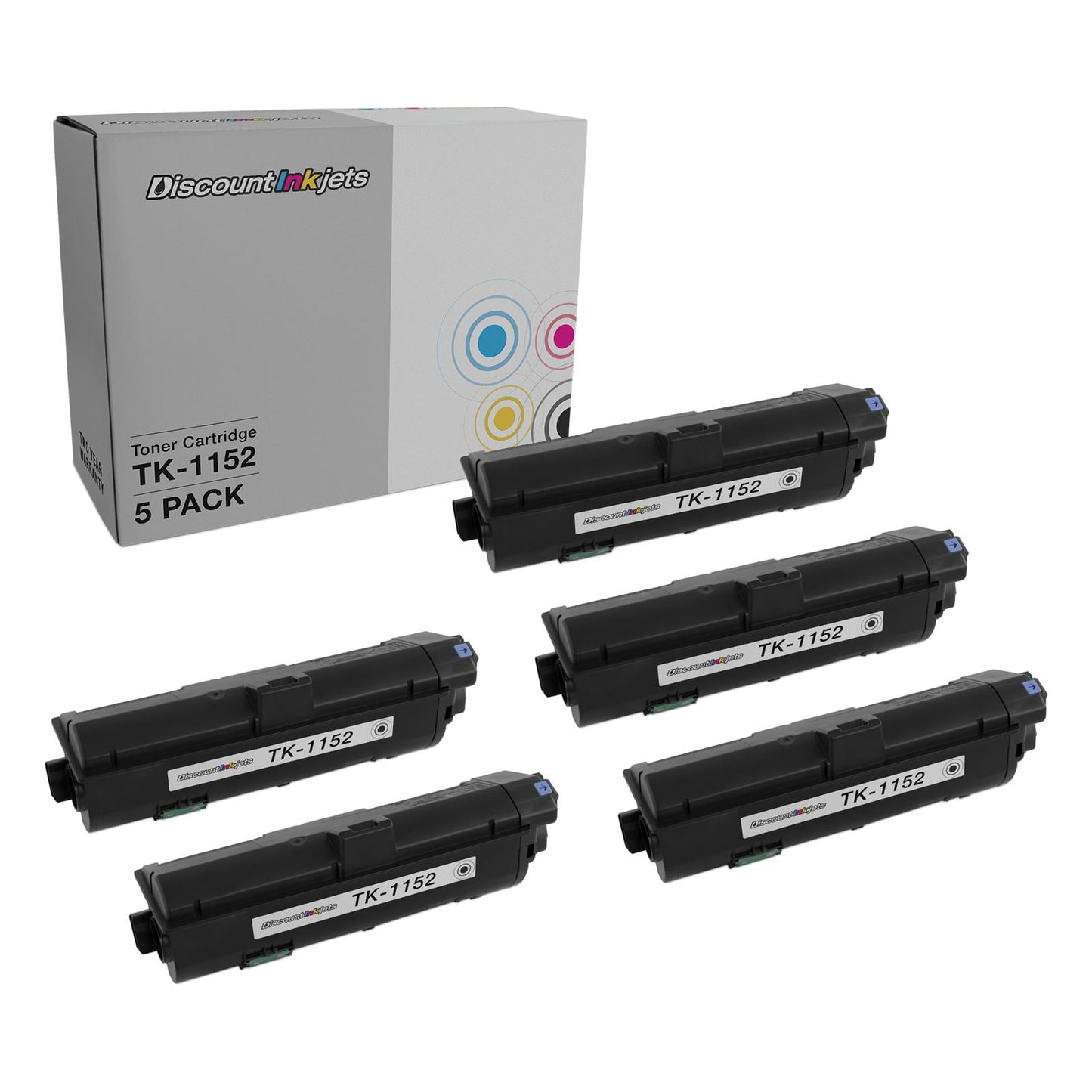 DI Toner Cartridge Replacement for Kyocera TK-1152 1T02RV0US0 Black 5-Pack Compatible with Kyocera M2635dw