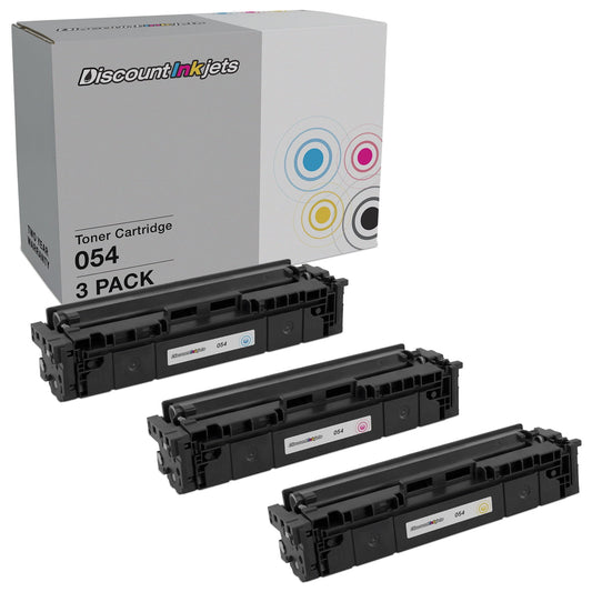 DI Toner Cartridge Replacements for Canon 054 (Cyan, Magenta, Yellow, 3pk) Compatible with imageCLASS MF642Cdw