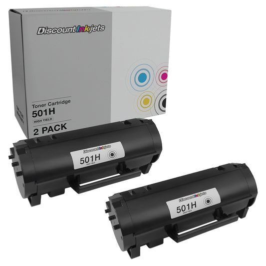 DI Toner Cartridges for Lexmark 501H 50F1H00 High Yield (Black,2-Pack) Compatible with the following Lexmark MS Printers: MS310d, MS310dn, MS312dn, MS315dn, MS410d, MS410dn, MS415dn
