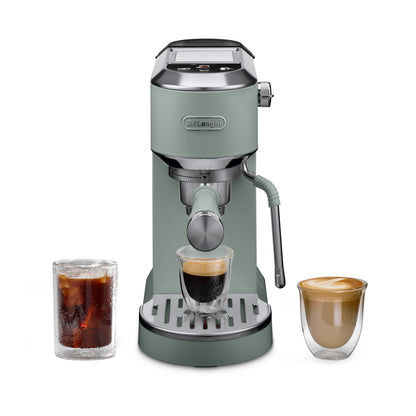 De’Longhi Dedica Duo Espresso Machine, Compact Size with Built in Frother for Latte Art, Brew Espresso, Cold Brew, Lattes & More, Stainless Steel