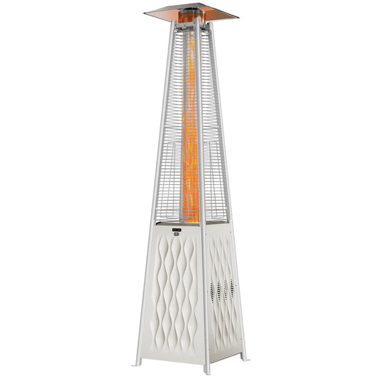 EAST OAK 48,000 BTU Outdoor Patio Heater Pyramid Patio Heater All Stainless Steel Quartz Glass Tube Propane Heater for Commercial & Residential