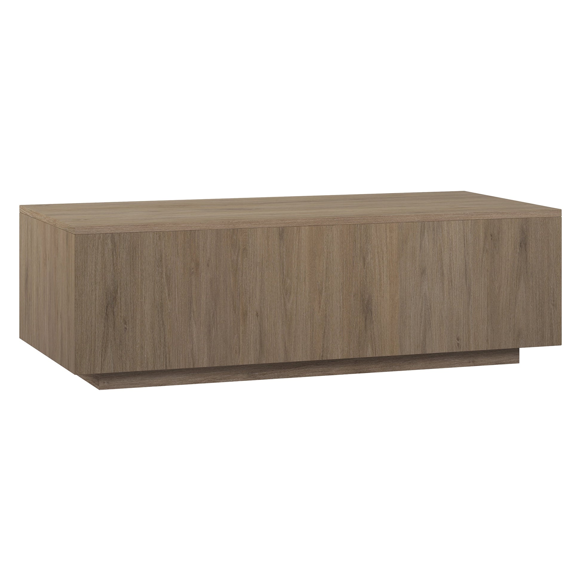 Evelyn&Zoe Medium Density Fiberboard Coffee Table, Antiqued Gray Oak