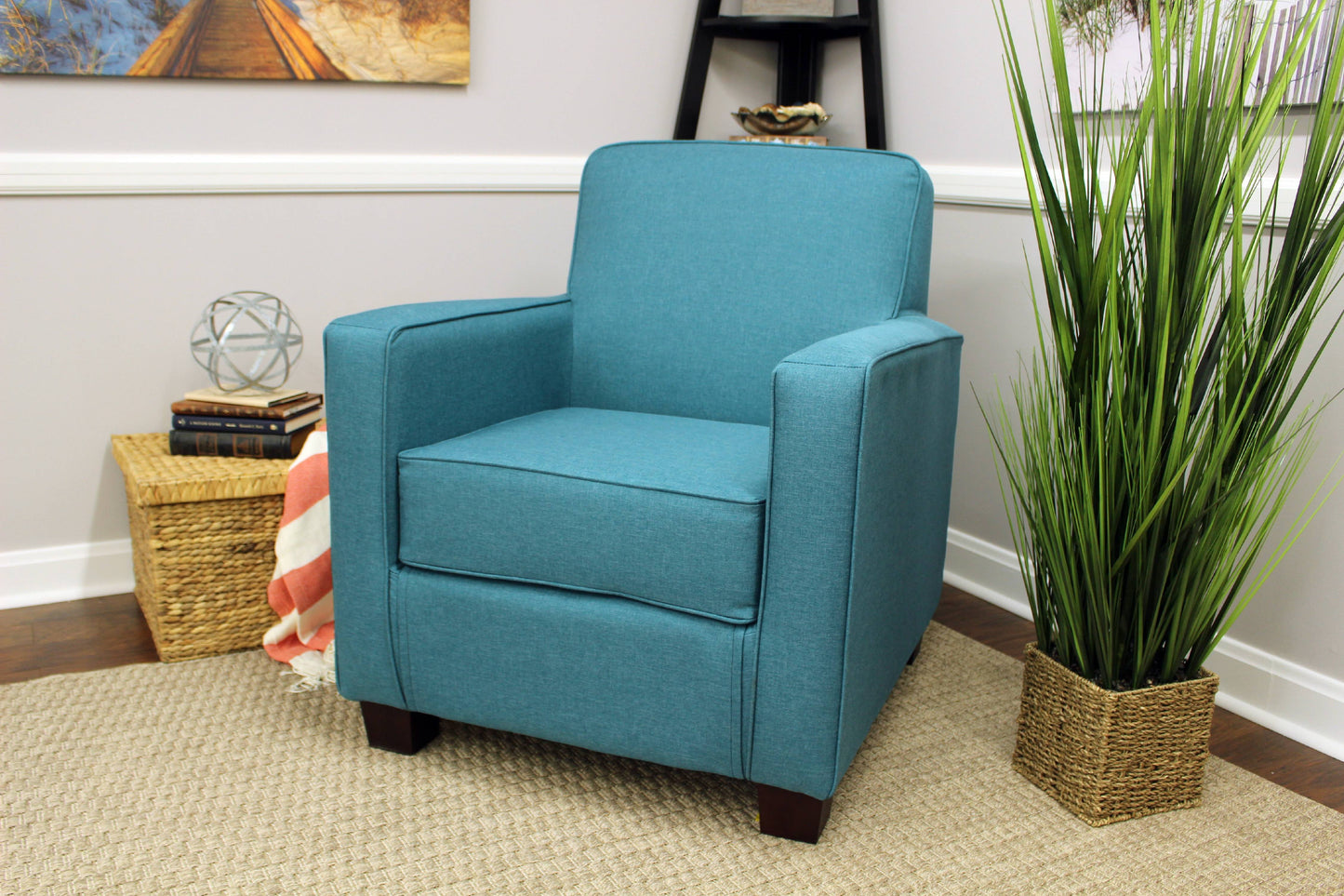 Johnston Trackarm Lounge Chair - Picante