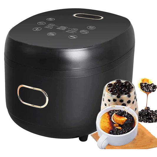 Fully Automatic Pearl Pot, 5L Commercial Pearl Tapioca Cooker Pearl Maker For Tea & Bubble Tea & Milk Tea Touchscreen 900W