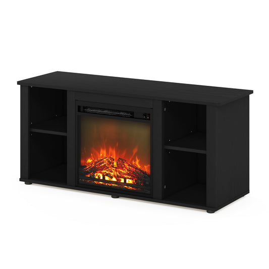 Furinno Jensen 55 Inch TV Stand with Fireplace, Americano