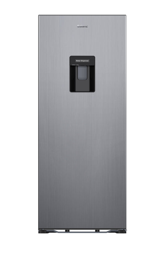 Galanz 6.5 Cu ft One Door Refrigerator, with Water Dispenser, Stainless Steel Look, Estar, New