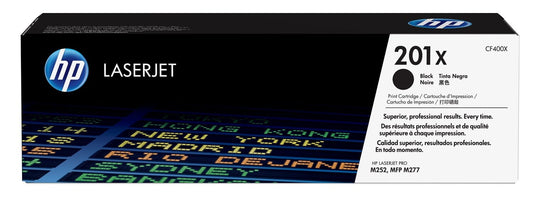 HP 201X High Yield Black Original LaserJet Toner Cartridge, ~2,800 pages, CF400X