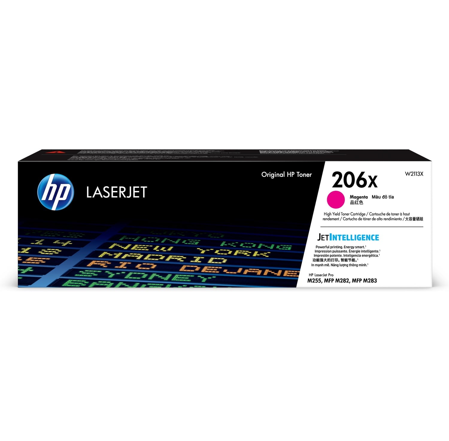 HP 206X High Yield Magenta Original LaserJet Toner Cartridge, ~2,450 pages,