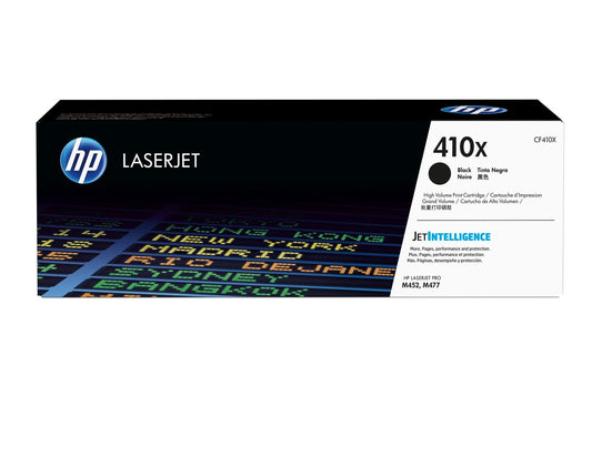 HP 410X High Yield Black Original LaserJet Toner Cartridge, ~6,500 pages, CF410X