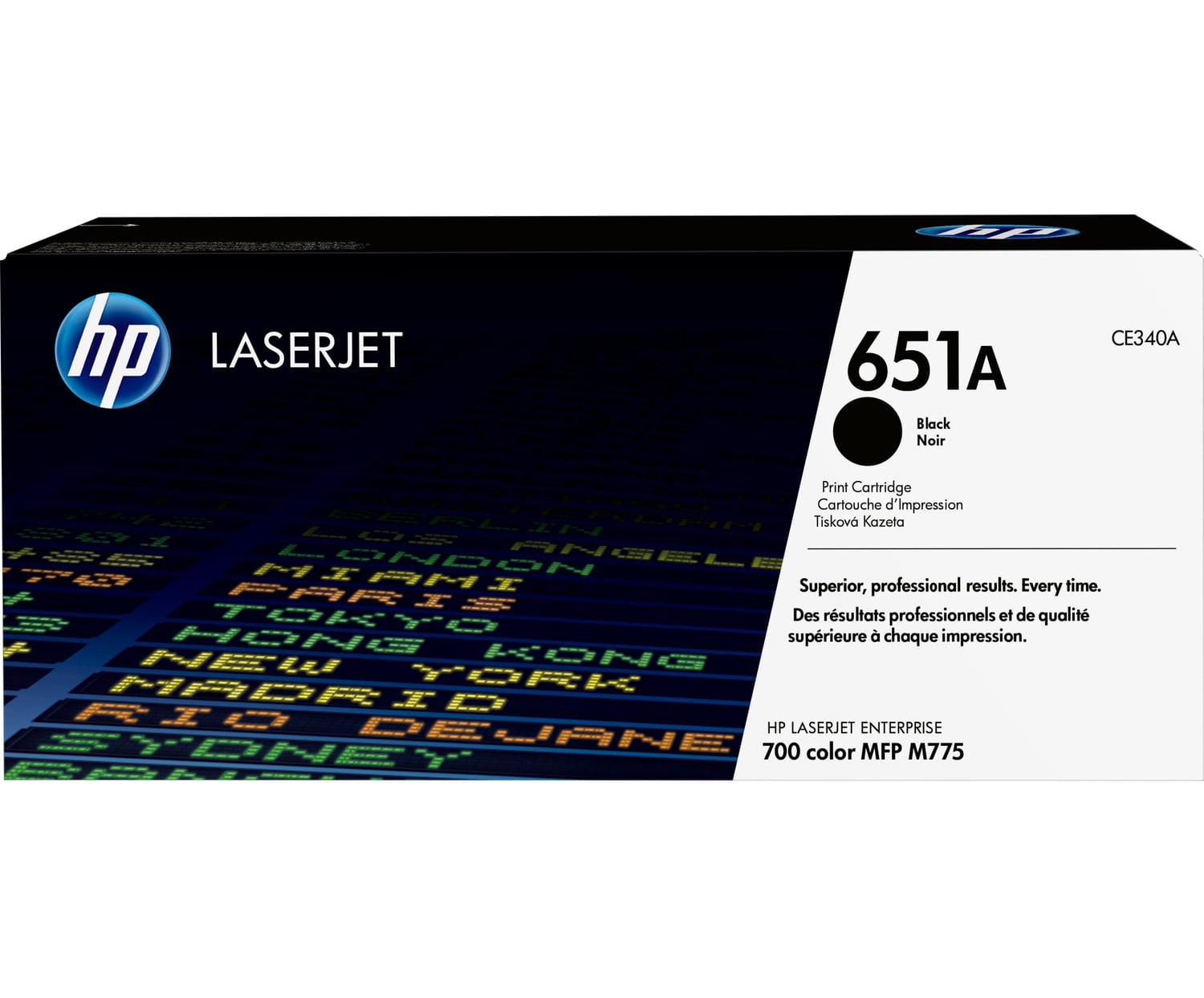 HP 651A Black Original LaserJet Toner Cartridge, ~13,500 pages, CE340A