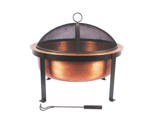 Hammered Copper Fire Pit