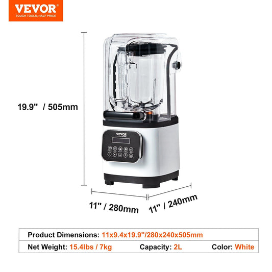 Heavy-Duty 68 oz Blender, 9-Speed Stainless Steel with Shield, Perfect for Smoothies, Ice Crushing & Shakes – White