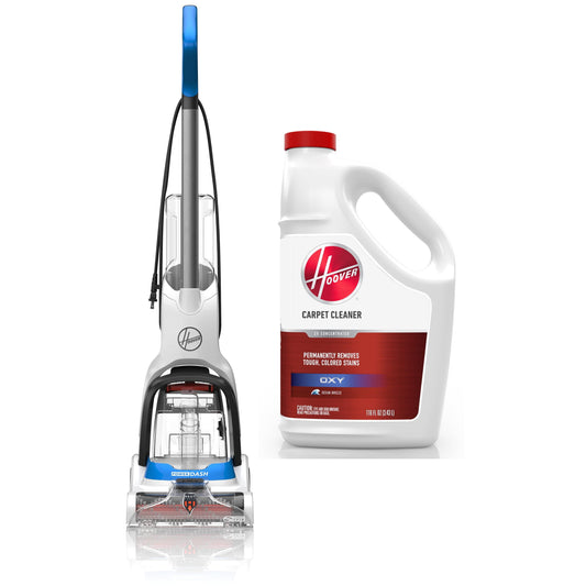 Hoover PowerDash Pet Compact Carpet Cleaner, FH50710CN & Hoover Oxy Carpet Cleaning Solution, 110 oz., AH31985, New