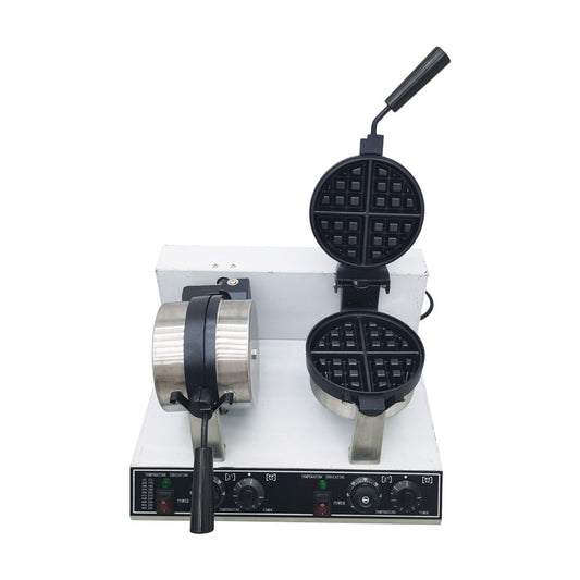INTSUPERMAI Electric Dual Rotary Waffle Baker Waffle Making Machine