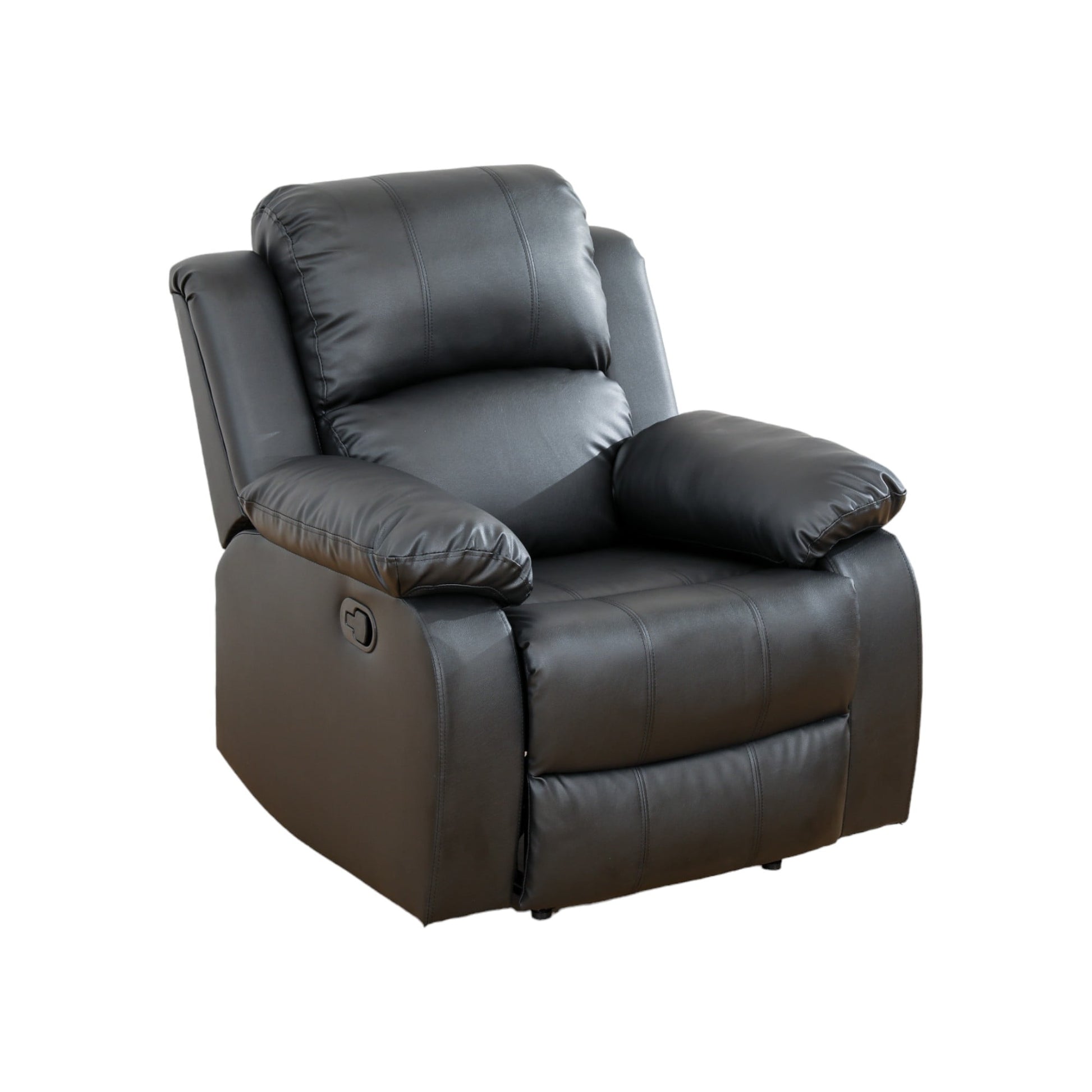 JESTOP Manual Recliner Chair, Overstuffed Faux Leather or Upholstered Single Sofa for Living Room Bedroom