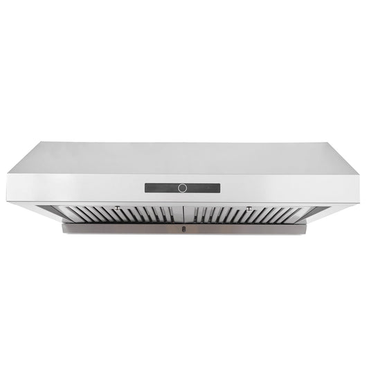 KFFKFF 30" Under Cabinet Range Hood Ductless Kitchen Vent Stainless Steel LED